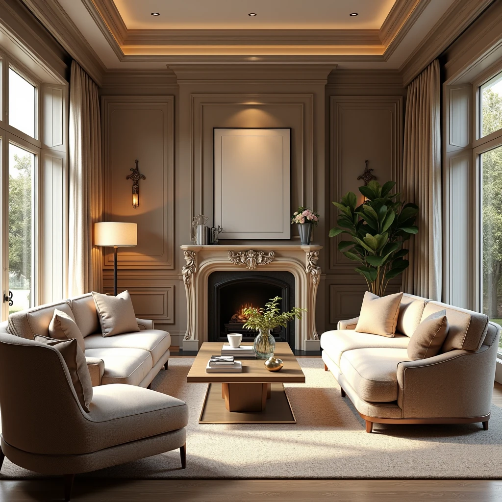 Espacio de hogar elegante